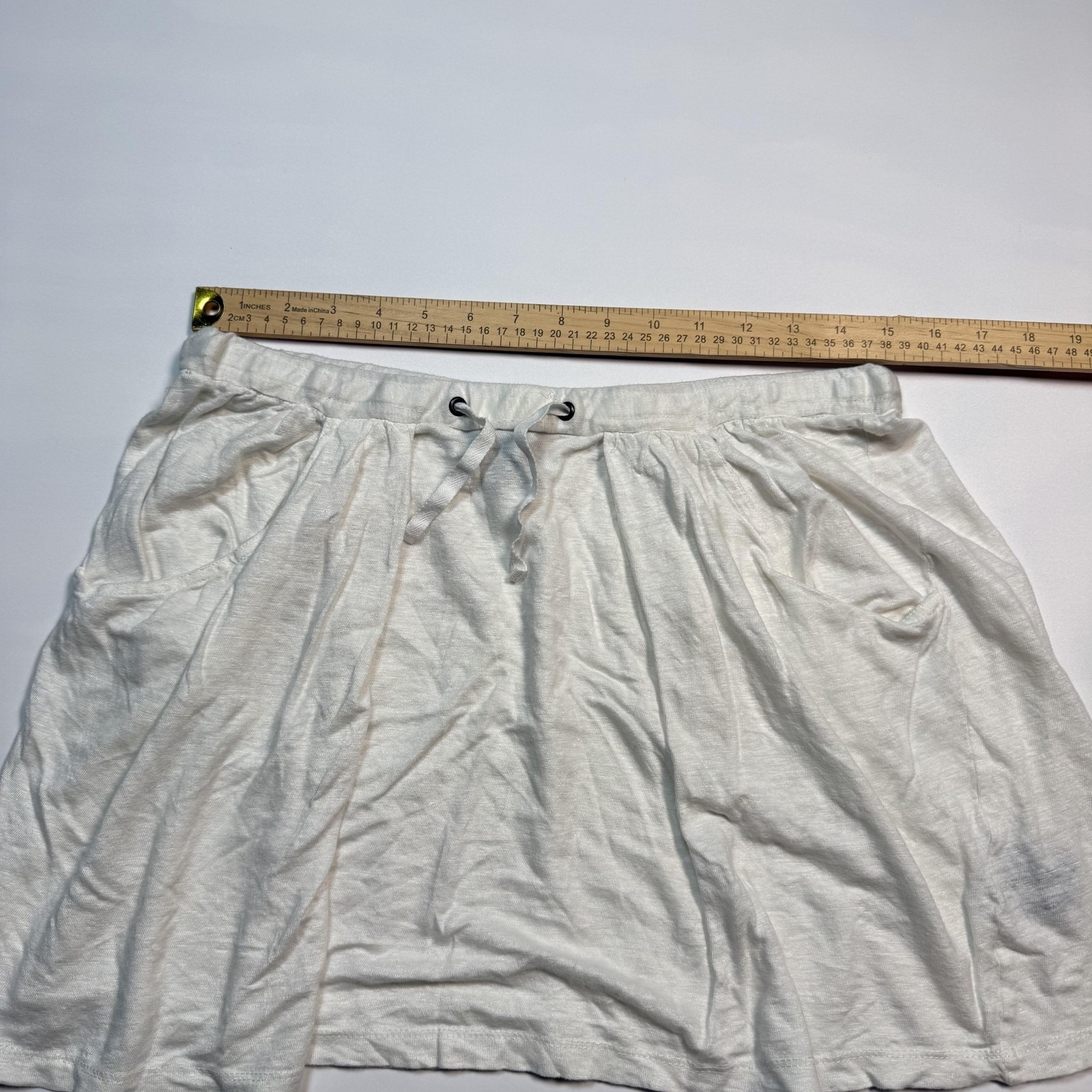 Toile Isabel Marant Skirt Womens L White Linen A Line Drawstring Pockets Casual — image 4 of 8